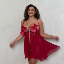 Load image into Gallery viewer, Amanda Peep Style Babydoll & Matching Thong