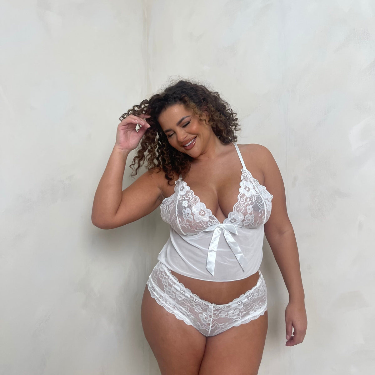 Eloise Lace Cami Set & Matching Hipster Brief