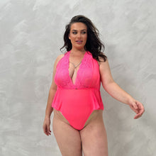 Load image into Gallery viewer, Hazel Chain Detail Skirted Bodysuit- Crotchless