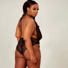 Load image into Gallery viewer, Makayla Plunge Halter-neck Sheer Body