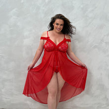 Load image into Gallery viewer, LUX Maddison Drop Shoulder Lace Night Dress