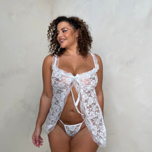 Load image into Gallery viewer, Esme Full Lace Open Front Babydoll & Tie Side Knickers