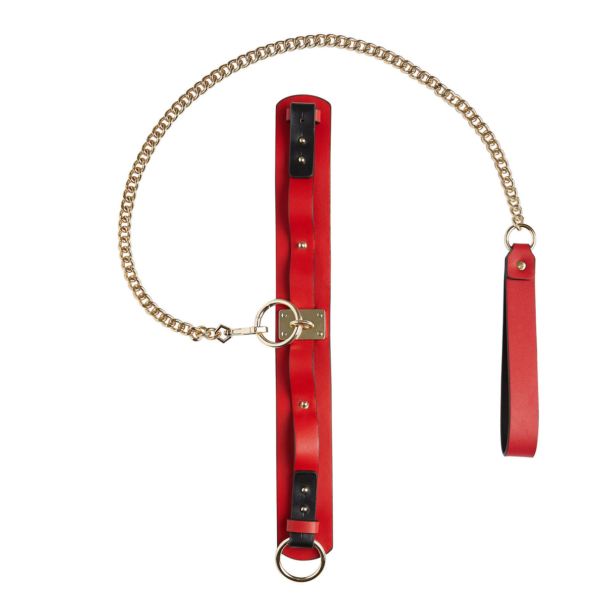 Premium Vegan Leather Collar and Chain