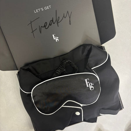 LUX Satin Long Sleeve Top & Pants PJ Box