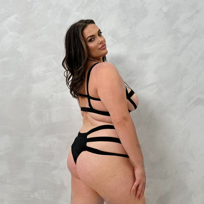 Alicia Stretchy Bondage Style 2 piece Set