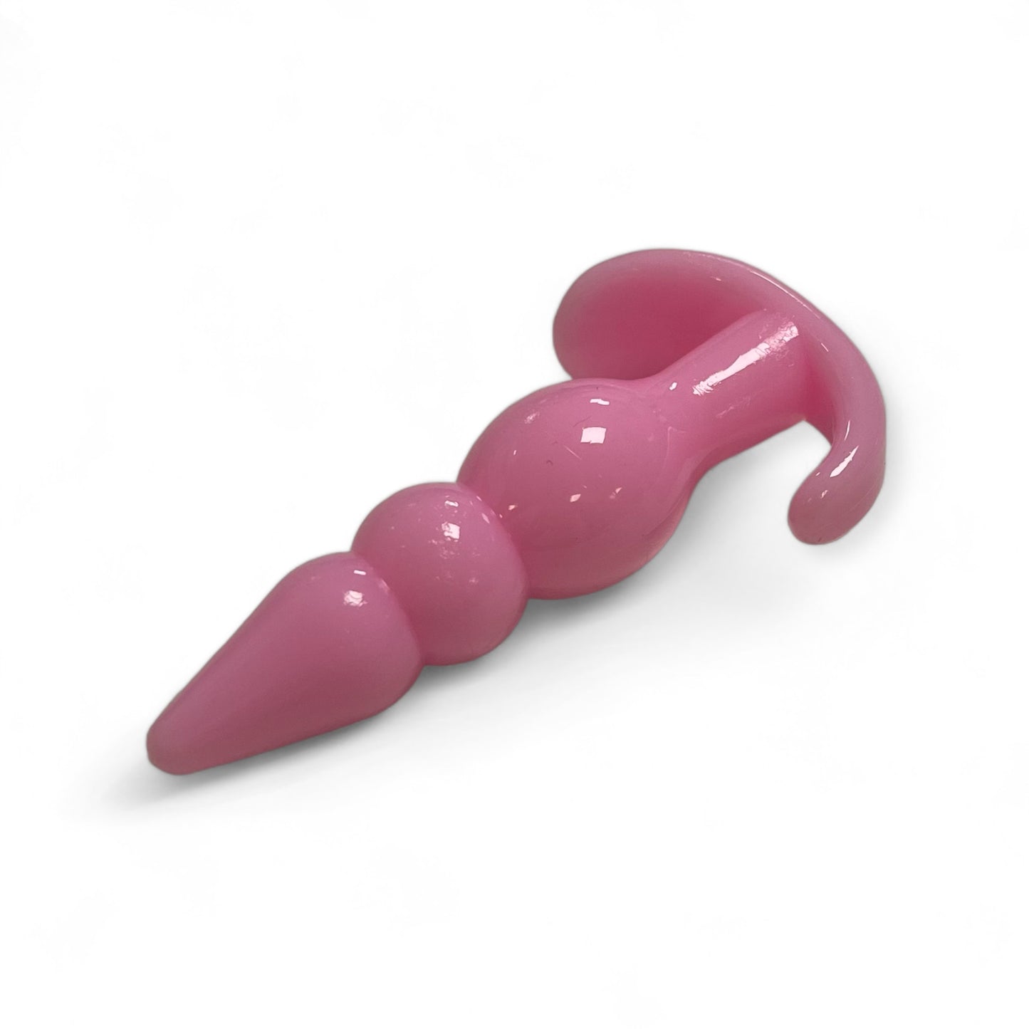 Ribbed Butt Plug Toy with Handle