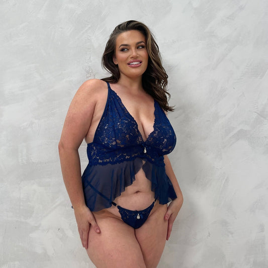 Claire Diamond Droplet Open Cami & Matching Thong