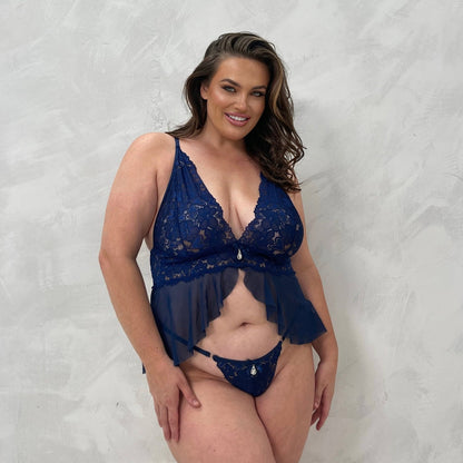 Claire Diamond Droplet Open Cami & Matching Thong