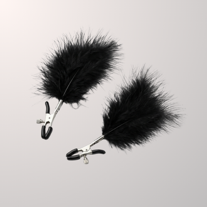 Feathered Nipple Clamp - BDSM