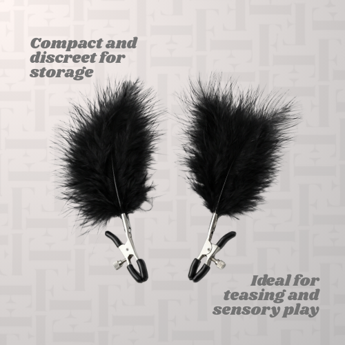 Feathered Nipple Clamp - BDSM