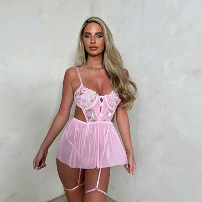 Ellie Babydoll Skirt Style Suspender Set