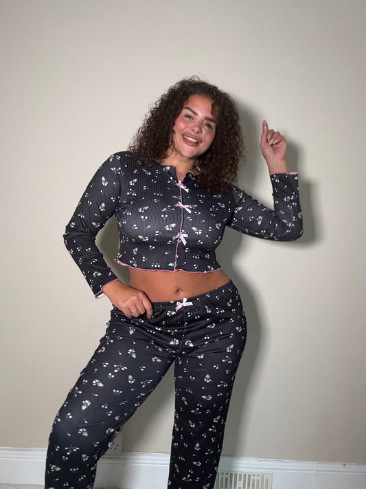 Wild Daydream Floral Print Long Leg Pyjamas