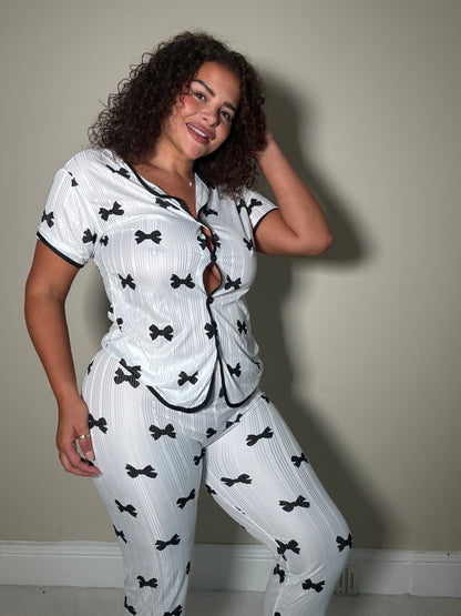Knot your baby 3 Piece Bow Detail Pyjama Set