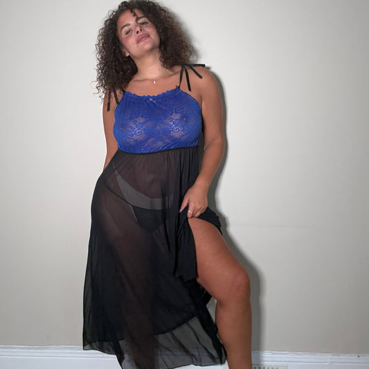 Zona Lace Panel Maxi Babydoll Set