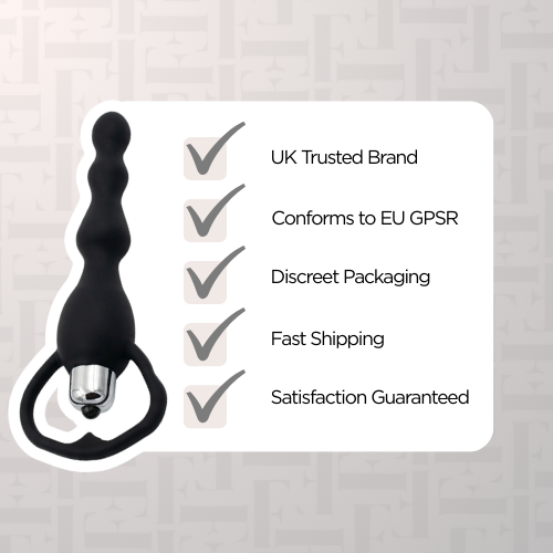 Ribbed Handle Anal Vibrator Toy