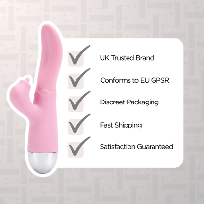 *NEW* Tongue Shaped Vibrator With Clitoral Flicker