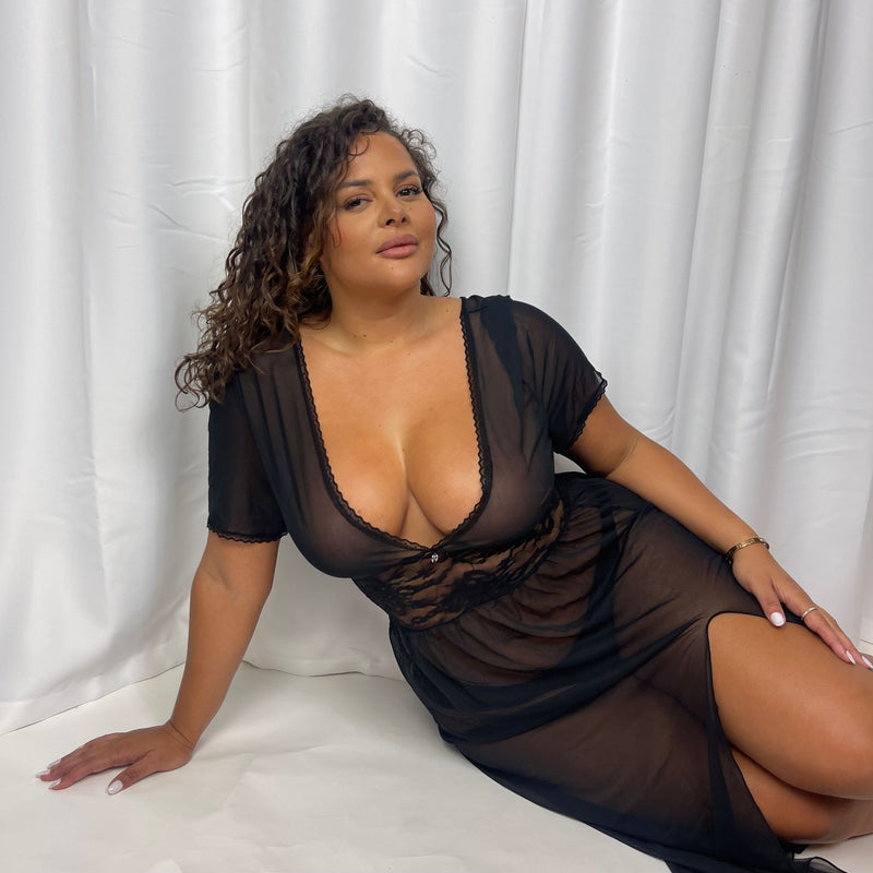 Gabrielle Maxi BabyDoll Set with Matching Brief