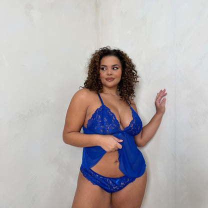 Niamh Diamond Heart Detail Cami & Lace Hipster Brief