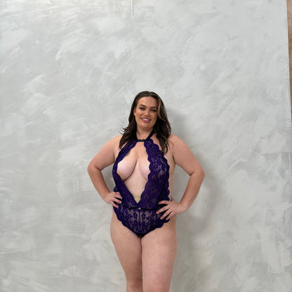 Christine Lace Front Crotchless Body