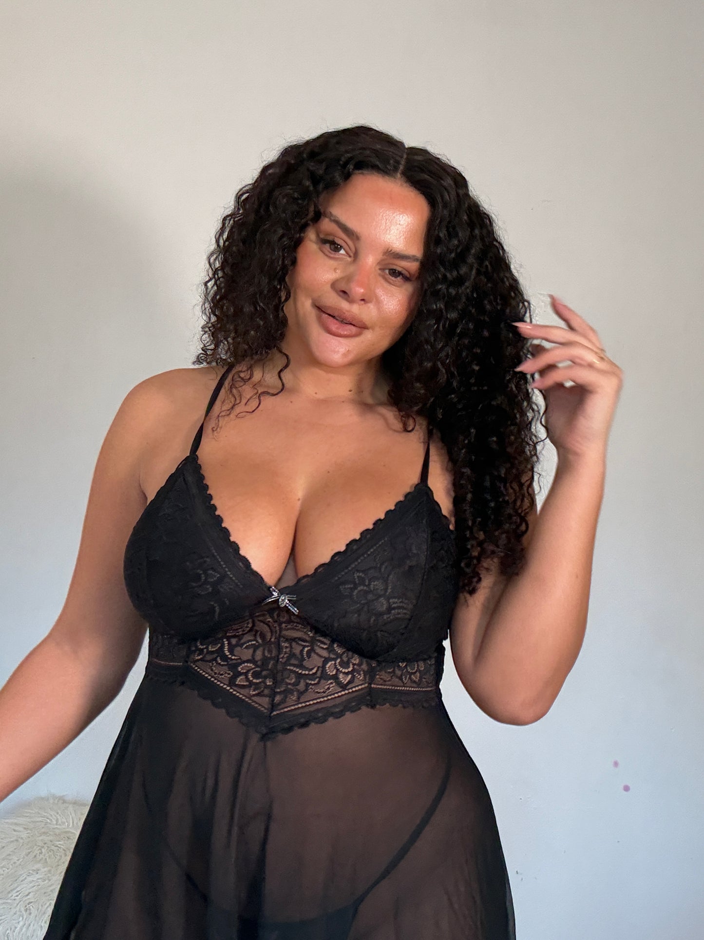 Queena Babydoll & Matching Thong Set