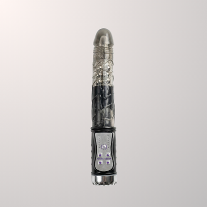 NEW Black Rotating Head Jelly Vibrator