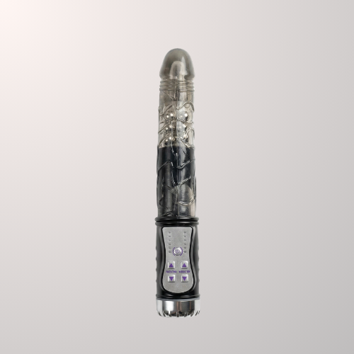 NEW Black Rotating Head Jelly Vibrator