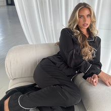 Load image into Gallery viewer, LUX Satin Long Sleeve Top &amp; Pants PJ Box

