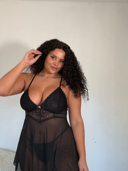 Queena Babydoll & Matching Thong Set