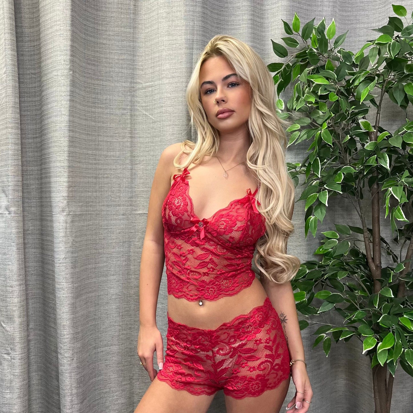 Emily Soft Lace Lounge Set & Hipster Briefs