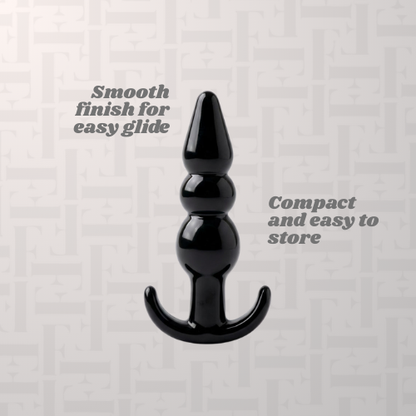 Ribbed Butt Plug Toy with Handle