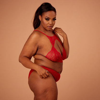 Harlow Lace Choker Style Bralet & Knicker Set