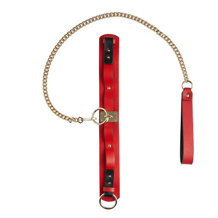 Premium Vegan Leather Collar and Chain
